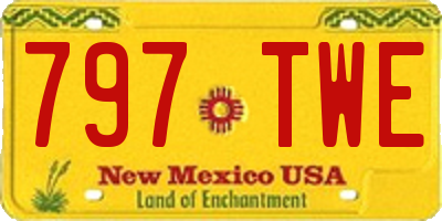 NM license plate 797TWE