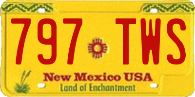 NM license plate 797TWS