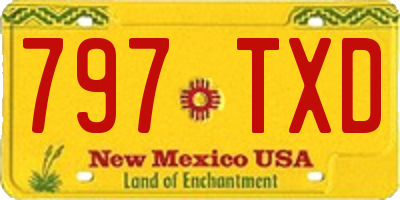NM license plate 797TXD