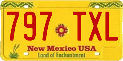 NM license plate 797TXL