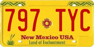 NM license plate 797TYC
