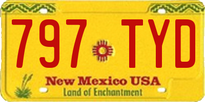 NM license plate 797TYD