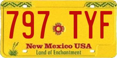 NM license plate 797TYF