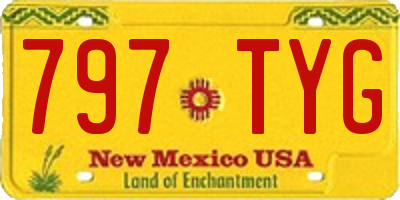 NM license plate 797TYG