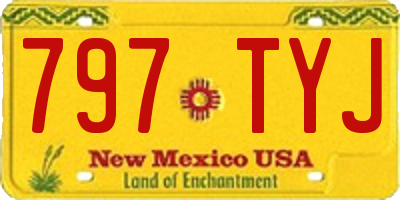NM license plate 797TYJ