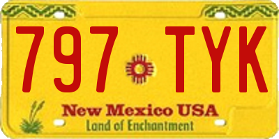 NM license plate 797TYK