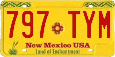 NM license plate 797TYM