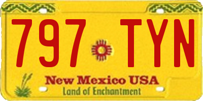 NM license plate 797TYN