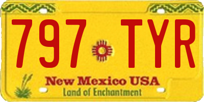 NM license plate 797TYR