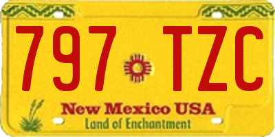 NM license plate 797TZC