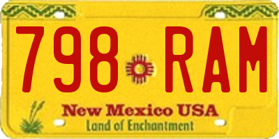 NM license plate 798RAM