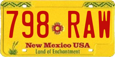 NM license plate 798RAW