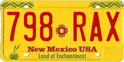 NM license plate 798RAX