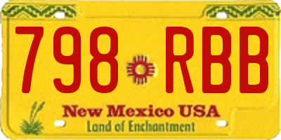 NM license plate 798RBB