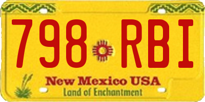 NM license plate 798RBI