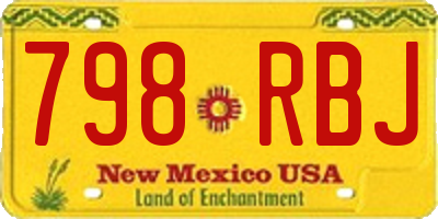 NM license plate 798RBJ