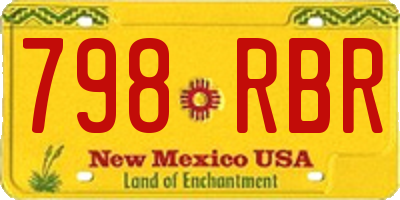 NM license plate 798RBR