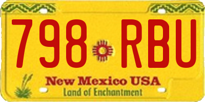 NM license plate 798RBU