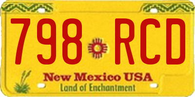 NM license plate 798RCD