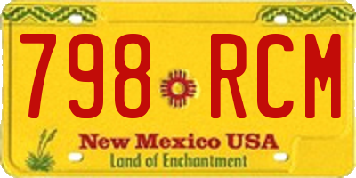 NM license plate 798RCM