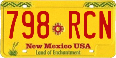 NM license plate 798RCN