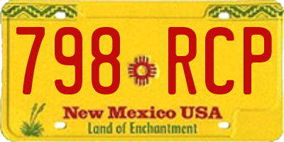 NM license plate 798RCP