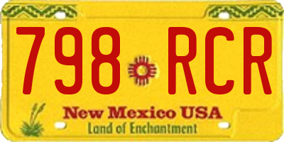 NM license plate 798RCR