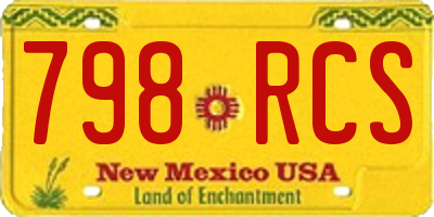 NM license plate 798RCS