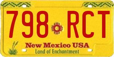 NM license plate 798RCT