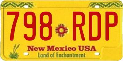 NM license plate 798RDP