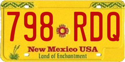 NM license plate 798RDQ