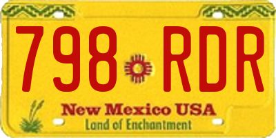 NM license plate 798RDR