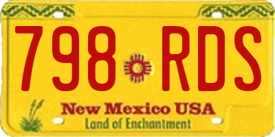 NM license plate 798RDS
