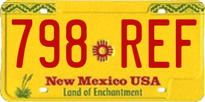 NM license plate 798REF