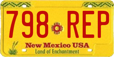 NM license plate 798REP