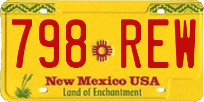 NM license plate 798REW
