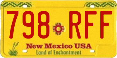 NM license plate 798RFF