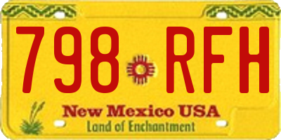 NM license plate 798RFH