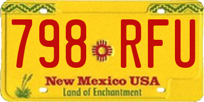 NM license plate 798RFU
