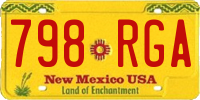 NM license plate 798RGA
