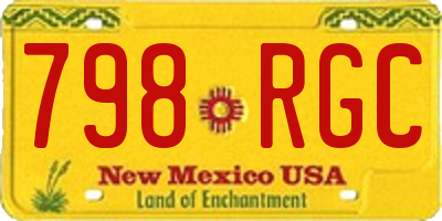NM license plate 798RGC
