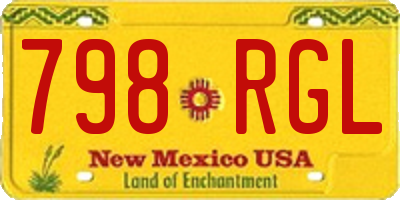 NM license plate 798RGL