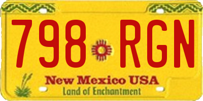 NM license plate 798RGN