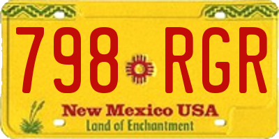 NM license plate 798RGR