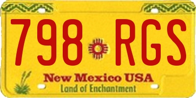 NM license plate 798RGS