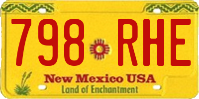 NM license plate 798RHE
