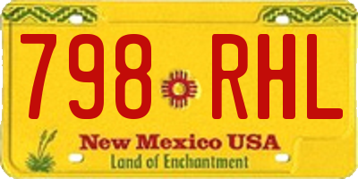 NM license plate 798RHL