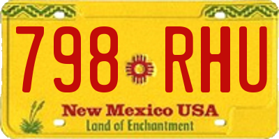 NM license plate 798RHU