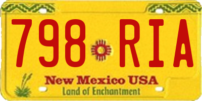 NM license plate 798RIA