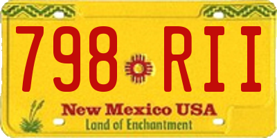 NM license plate 798RII